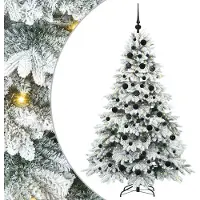 vidaXL Sapin de Noël artificiel avec 300 LED Vert 180 cm PE et PVC