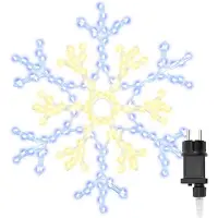 vidaXL Flocon de Noël avec 180 LED Blanc chaud 56 x 49 x 0.7 cm PVC