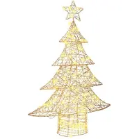 vidaXL Sapin de Noël avec 120 LED Blanc chaud 120 cm PET
