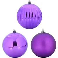vidaXL Ensemble de Boules de Noël 15 pcs Lilas Plastique