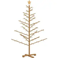 vidaXL Arbre de Noël en bois Marron 150 cm Bois massif en pin