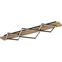 Eglo Plafonnier Boyal noir avec bois foncé