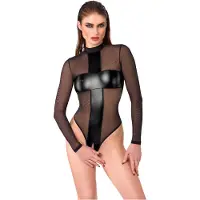 Noir - Body transparent croisé () - M