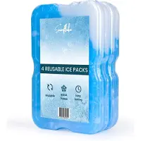 Sunflake Eléments de refroidissement pour glacière et sac isotherme - 4 paquets - Eléments de congélation plats, petits et mini pour le voyage, le pique-nique et le camping - Eléments de refroidissement