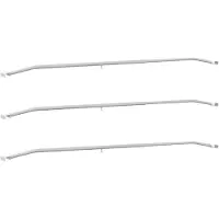 vidaXL Support de bâche pour remorque 3 pcs argent 130-210 cm aluminium