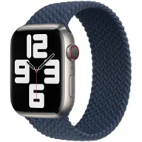 Apple Bracelet Solo tressé pour Watch | 44/45/46/49 mm - Taille 12 - Abyss Blue
