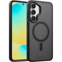 Accezz Coque Givrée Robuste avec MagSafe pour Samsung Galaxy S25 FE - Noir