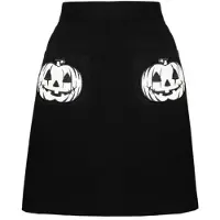 Hell Bunny Jupe courte Gothic de - Skelli Skirt - XS - XXL - pour Femme - noir/blanc - Taille S