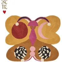 Doing Goods Tapis papillon à carreaux Cleo L