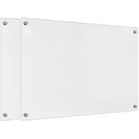 vidaXL Dos de cuisine 2 pcs Transparent 90 x 60 cm Verre trempé