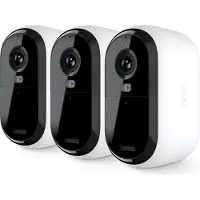 Arlo Caméra de sécurité Essential 3 2K, caméra de sécurité IP, intérieur et extérieur, avec ou sans fil, plafond/mur, blanc, dôme