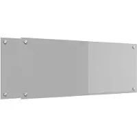 vidaXL Protection de cuisine 2 pcs Gris clair 100 x 40 cm verre trempé