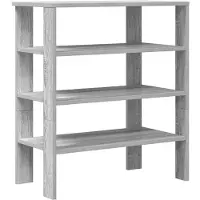 vidaXL Étagère à chaussures sonoma gris 61x32x70 cm bois d'ingénierie