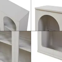 En.casa Buffet 'Trorhun' avec 6 compartiments ouverts 120 x 30 x 80 cm Gris