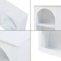 En.casa Buffet 'Trorhun' avec 6 compartiments ouverts 160 x 30 x 80 cm blanc