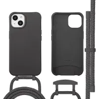 IMoshion Coque arrière Color avec cordon amovible et MagSafe Apple iPhone 14 - Black Coffee