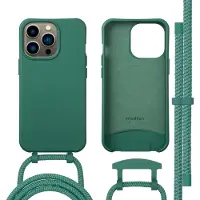 IMoshion Coque arrière Color avec cordon amovible et MagSafe Apple iPhone 13 Pro - Vert foncé