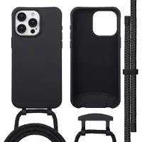 IMoshion Coque arrière Color avec cordon amovible et MagSafe Apple iPhone 15 Pro Max - Noir