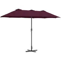 vidaXL , parasol de jardin, 370 x 197 x 239 cm, polyester et aluminium