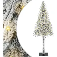 vidaXL Sapin de Noël avec 300 LED Blanc 180 cm PE et acier