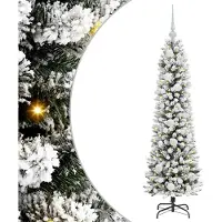 vidaXL Sapin de Noël artificiel Blanc 120 cm PVC, métal et plastique