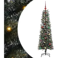 vidaXL Sapin de Noël artificiel avec 150 LEDs avec support Vert 150 cm