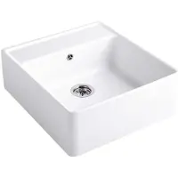NABER Evier cuve simple. Evier, céramique, blanc alpin - Eviers à encastrer