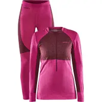 Craft Core Wool Mix Long Sleeve Base Layer Set Violet M Femme
