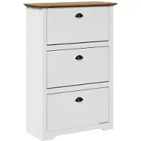 vidaXL Étagère à chaussures BODO blanc et marron 80x35x118 cm