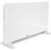 Vonroc Chauffage électrique de luxe - Convecteur avec panneau en verre - 1250W/2500W- Chauffe les pièces jusqu'à 30m2 - Contrôlé par l'application (via Wifi) et manuellement - Thermostat et minuterie