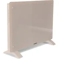 Vonroc Chauffage électrique de luxe - Convecteur avec panneau en verre - 750W/1500W - Chauffe les pièces jusqu'à 18m2 - Contrôlé par l'application (via Wifi) et manuellement - Thermostat et minuterie