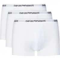 Emporio Armani pour homme. EM000259_AF14132 Set 3 Boxers en maille élastique de coton Essential blanc (XXL), Homewear