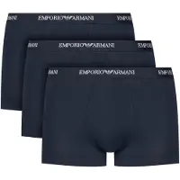 Emporio Armani pour homme. EM000259_AF14132 Lot de 3 boxers bleu marine (XL), Noir, Homewear, Synthétique