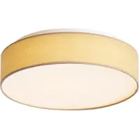 QAZQA Plafonnier intelligent beige 35cm avec LED et télécommande - Flat Drum