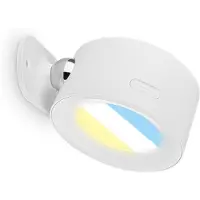 Briloner Sticklights - Lampe murale sans électricité ni perçage avec batterie, tactile, dimmable, CCT, fixation magnétique amovible, applique murale sans fil, 9x7,5x4 cm, blanc