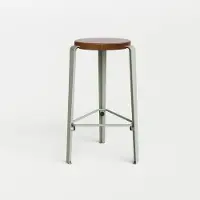 TIPTOE Mi Lou Tabouret de Bar - 66 cm Tinted oak | Eucalyptus Grey | Triangle