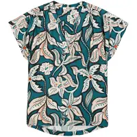 Garcia G50230 Short Sleeve Blouse Bleu S Femme