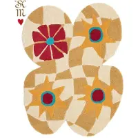 Doing Goods Tapis Chunky Check papillon XL