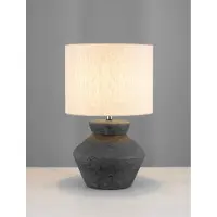 Lyora Lampe de table Plumage anthracite avec teinte crème