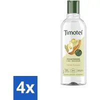 Timotei - Shampooing - Huile d'amande - 2 en 1 - Pour tous types de cheveux - 300 ml - Pack économique - 4 pièces
