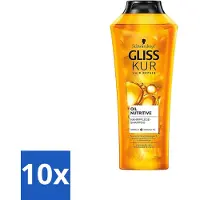 Schwarzkopf Gliss-Kur - Shampooing - Oil Nutritive - Shampooing revitalisant - Pour cheveux épais et rêches - 400 ml - Emballage avantageux - 10 pièces