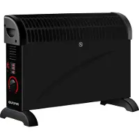 Auronic Convecteur électrique - 750/1250/2000 Watts - Avec ventilateur - Chauffage - Ventilateur - Noir