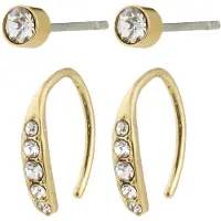 Pilgrim Boucles d'oreilles 'Gionni' or / transparent