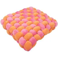 COOCKOO Coussin Velvet Vibe orange/rose, dimensions : 40 x 40 x 9,5 cm