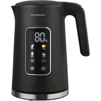 AoraKitchen Bouilloire - Ecran tactile LED - Réglage de la température - Bouilloires - 1.7L - Electrique - Cool Touch - Noir
