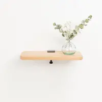TIPTOE Solid Oak Étagère Murale Graphite Black | 45x20cm