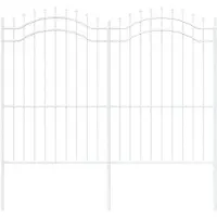 vidaXL Clôture de jardin Woerden Blanche 240 x 215 cm Acier thermolaqué