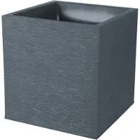 Eda Pot de Fleurs Carré Gris Foncé EDA (39 x 39 x 43 cm)