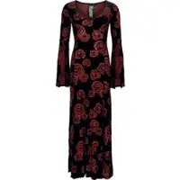 Killstar Robe longue Gothic de - Pandora's Rose Maxi Dress - XS - XXL - pour Femme - noir/rouge - Taille XS