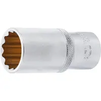 Bgs Douille longue 12 pans carr? 12.5 mm 1/2" taille 26 mm